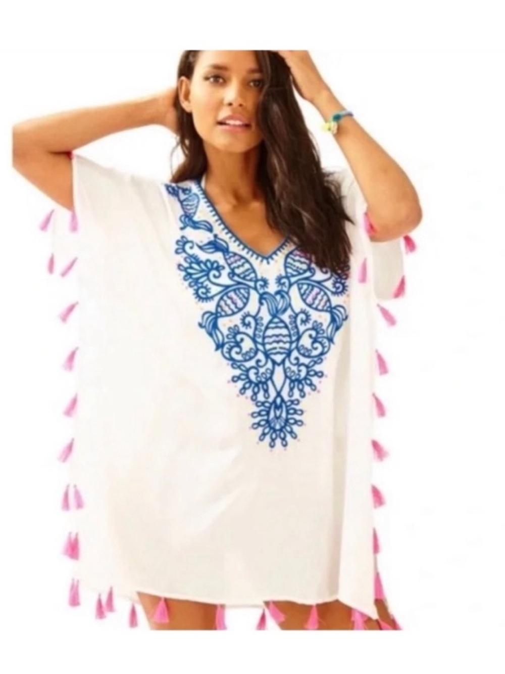 Lilly Pulitzer Castillo Cover UP Pink Tassels X/XL